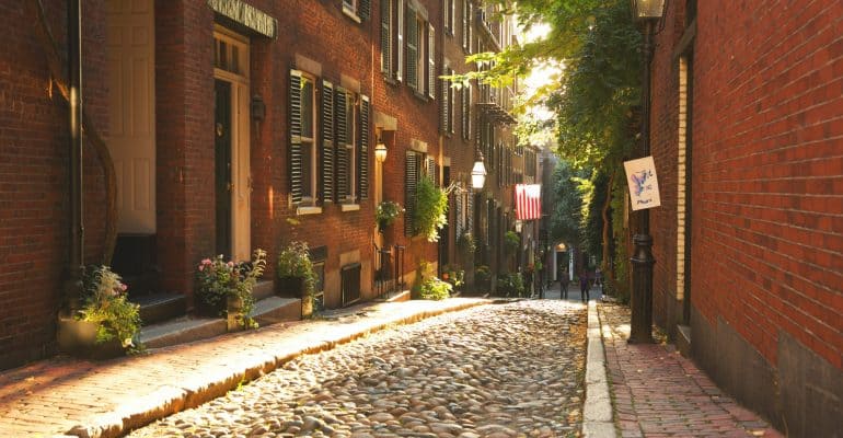 Boston cobblestone street