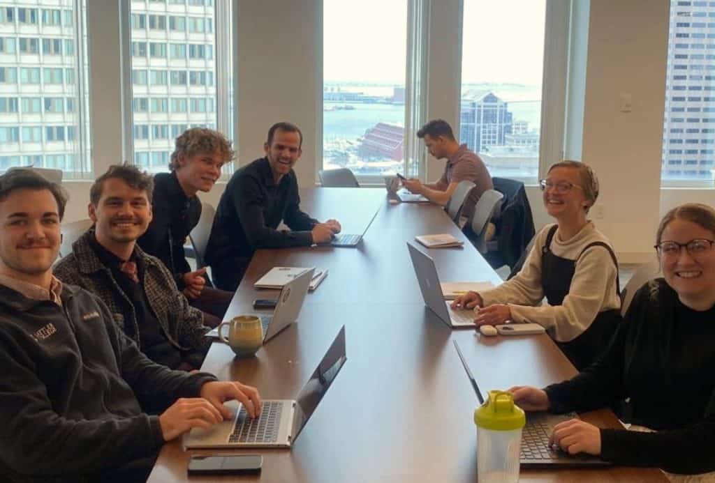 Students studying in East End