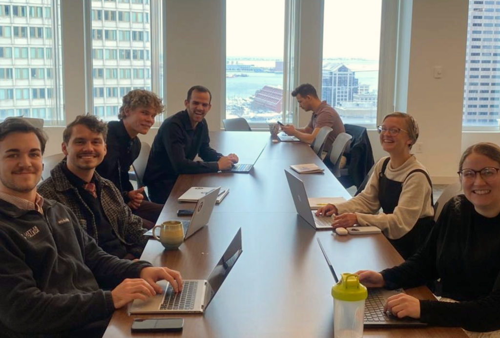 Students studying in East End
