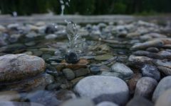 Water dripping on a stone, slowly changing it